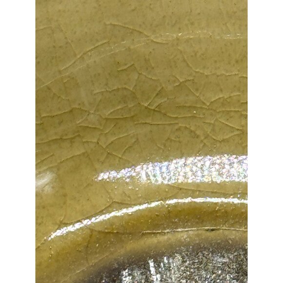 Vintage 1975 Ceramic Bowl With Textured Brown Beige Pattern signed artist READ - Picture 3 of 10